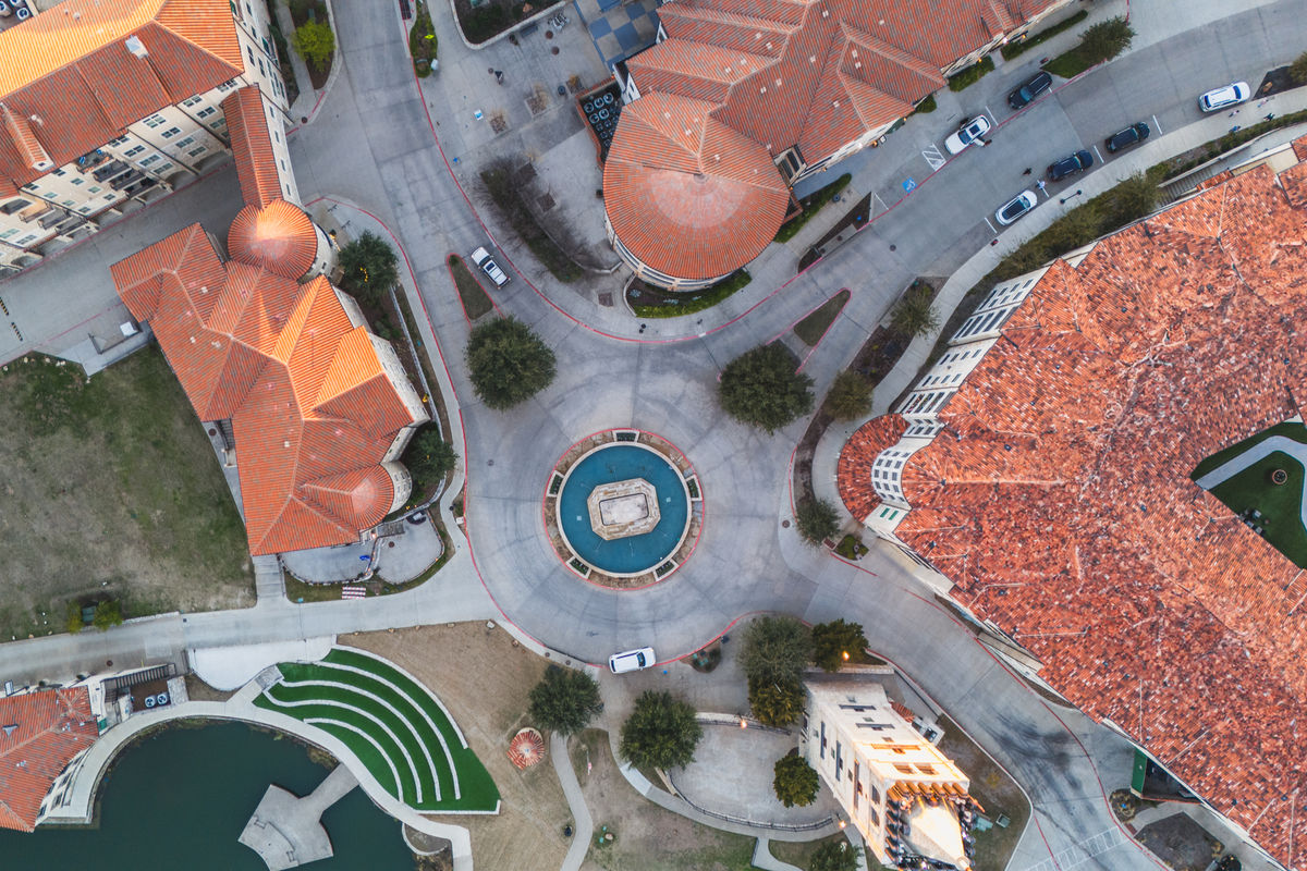 Adriatica Village roundabout aerial